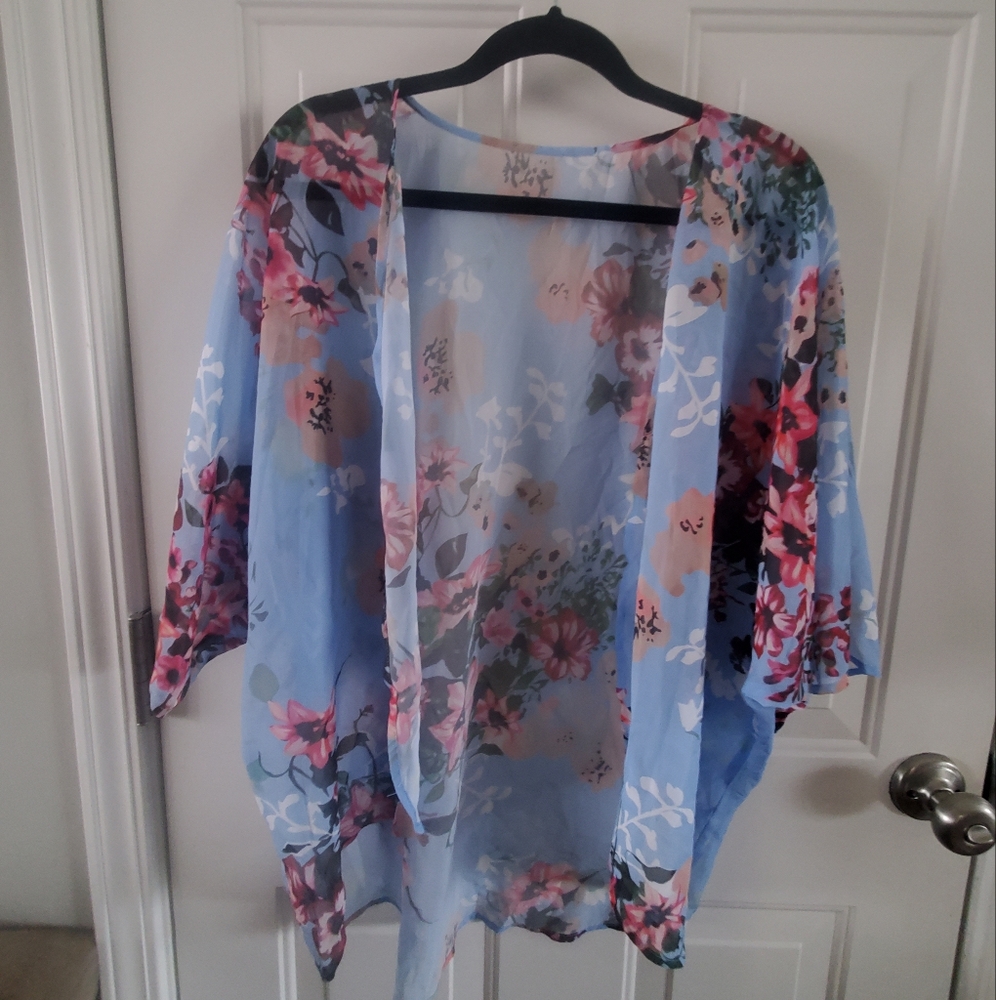 Floral Sheer Kimono Cardigan
